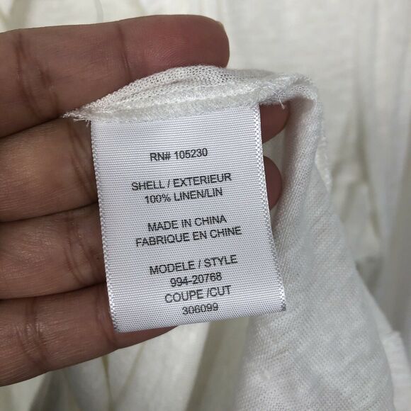 NWT Joie 100% Linen 'Ariel' Top Porcelain Sz Small - Picture 8 of 8